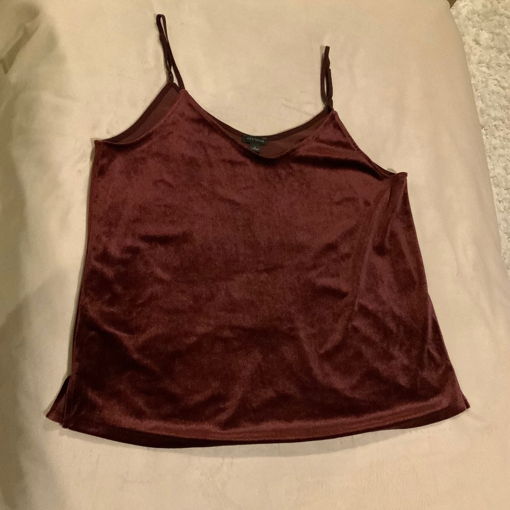 Ann Taylor Wine Colored M Camisole Soft Scandi Girl Classic Party Cocktail